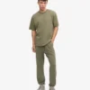 T-shirt oversize en coton bio - Olive poussiéreux