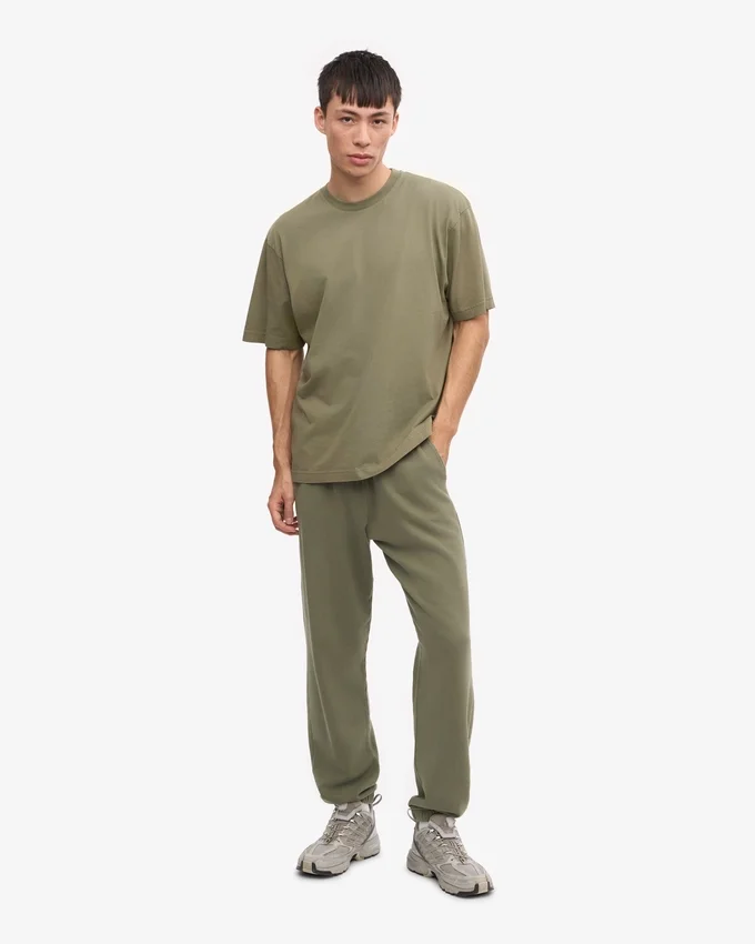 T-shirt oversize en coton bio - Olive poussiéreux