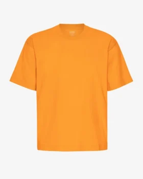 T-shirt oversize en coton bio - Orange soleil