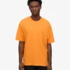 T-shirt oversize en coton bio - Orange soleil