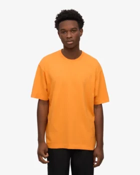 T-shirt oversize en coton bio – Orange soleil