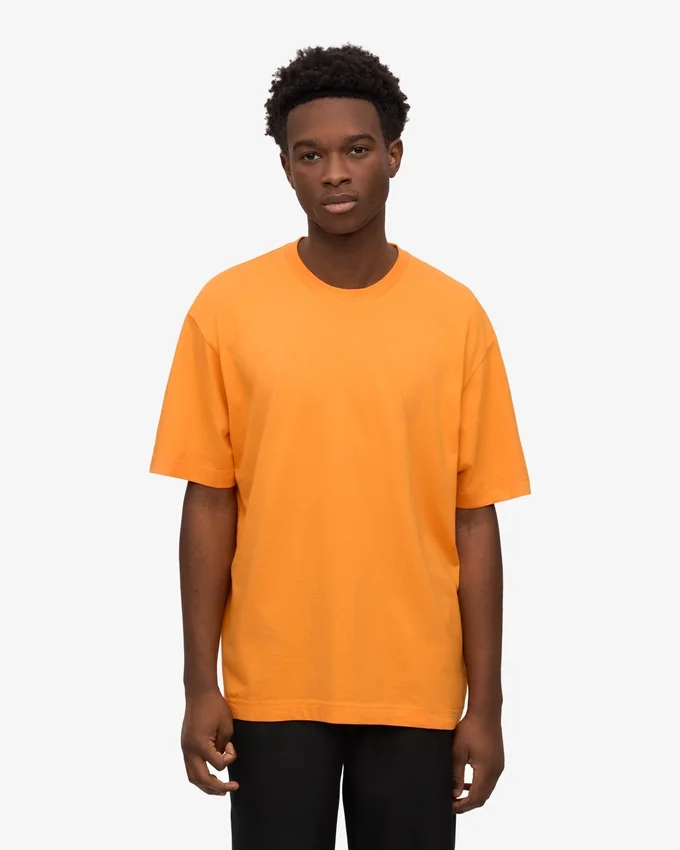 T-shirt oversize en coton bio - Orange soleil