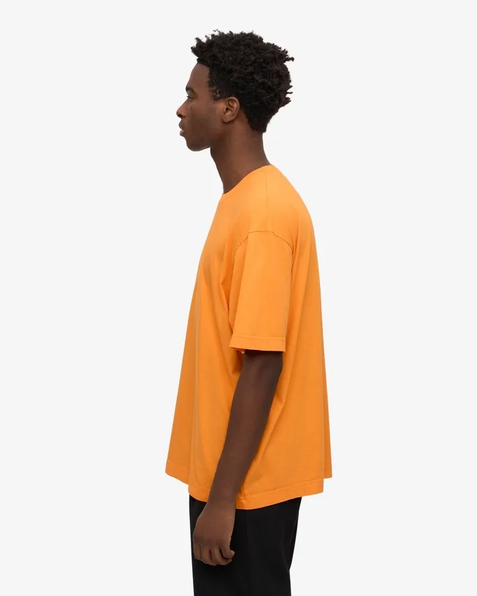 T-shirt oversize en coton bio - Orange soleil