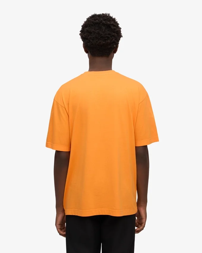 T-shirt oversize en coton bio - Orange soleil