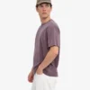T-shirt oversize en coton bio - Raisin délavé