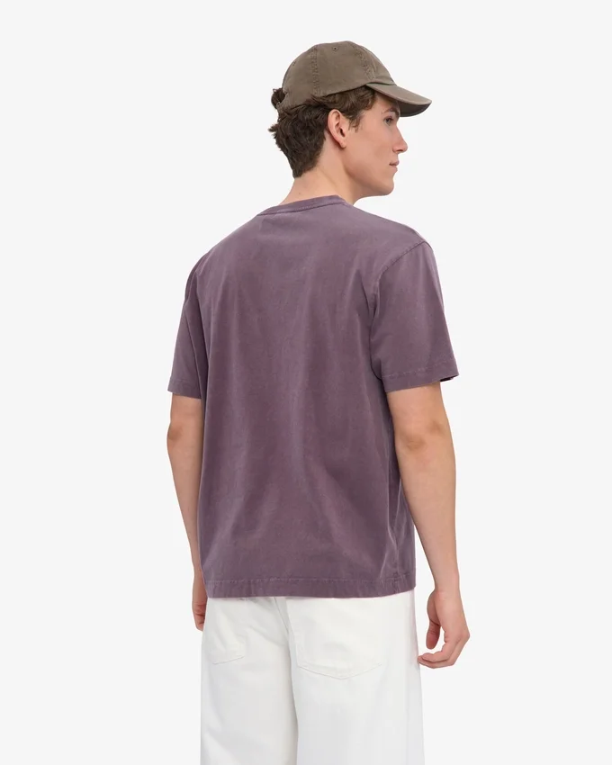 T-shirt oversize en coton bio - Raisin délavé