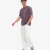 T-shirt oversize en coton bio - Raisin délavé