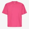 T-shirt oversize en coton bio - Rose bubble-gum