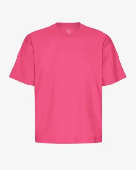 T-shirt oversize en coton bio - Rose bubble-gum