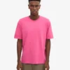 T-shirt oversize en coton bio - Rose bubble-gum