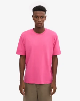 T-shirt oversize en coton bio – Rose bubble-gum