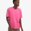 T-shirt oversize en coton bio - Rose bubble-gum