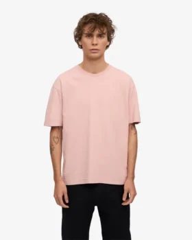 T-shirt oversize en coton bio – Rose délavé