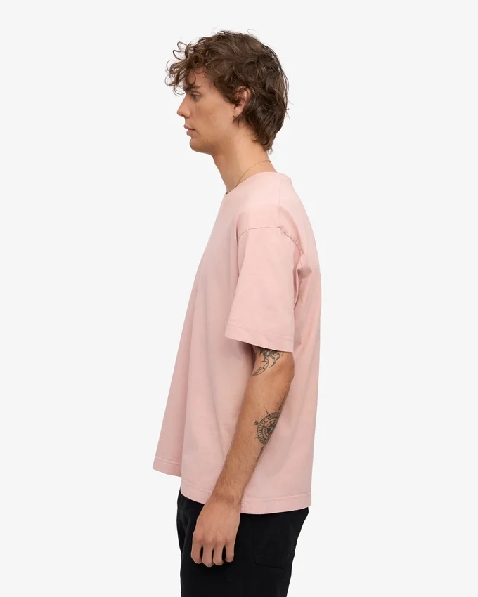 T-shirt oversize en coton bio – Rose délavé