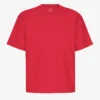 T-shirt oversize en coton bio - Rouge écarlate