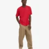 T-shirt oversize en coton bio - Rouge écarlate