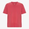 T-shirt oversize en coton bio - Rouge délavé