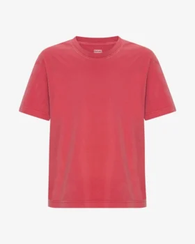 T-shirt oversize en coton bio - Rouge délavé