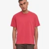 T-shirt oversize en coton bio - Rouge délavé