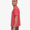 T-shirt oversize en coton bio - Rouge délavé
