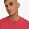 T-shirt oversize en coton bio - Rouge délavé