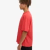 T-shirt oversize en coton bio - Rouge mandarine