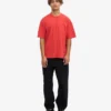 T-shirt oversize en coton bio - Rouge mandarine