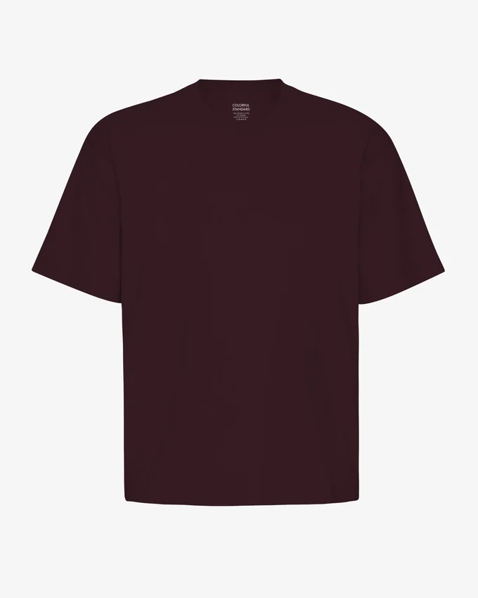 T-shirt oversize en coton bio - Rouge sang de bœuf