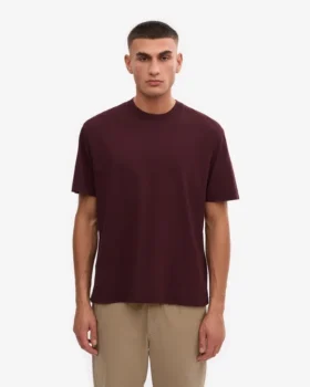 T-shirt oversize en coton bio – Rouge sang de bœuf