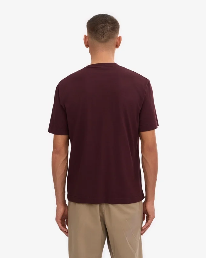 T-shirt oversize en coton bio - Rouge sang de bœuf