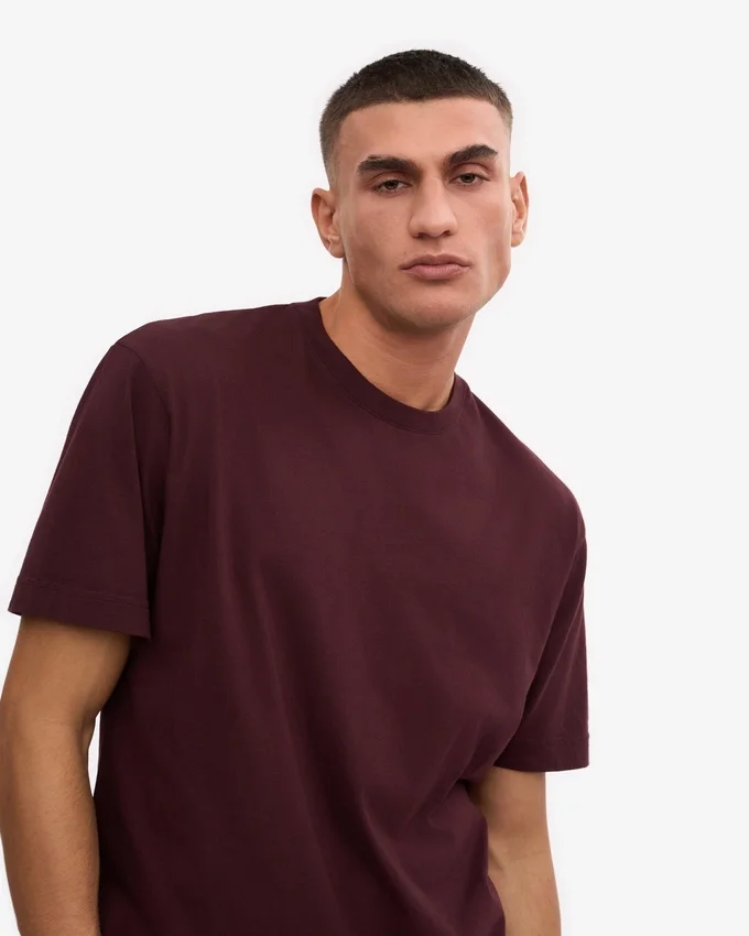 T-shirt oversize en coton bio - Rouge sang de bœuf