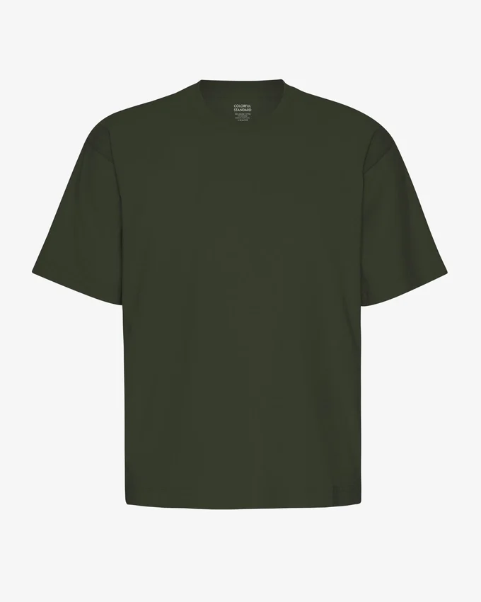 T-shirt oversize en coton bio - Vert chasseur