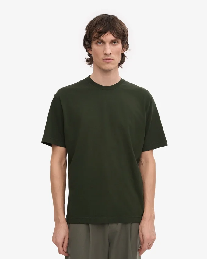 T-shirt oversize en coton bio - Vert chasseur