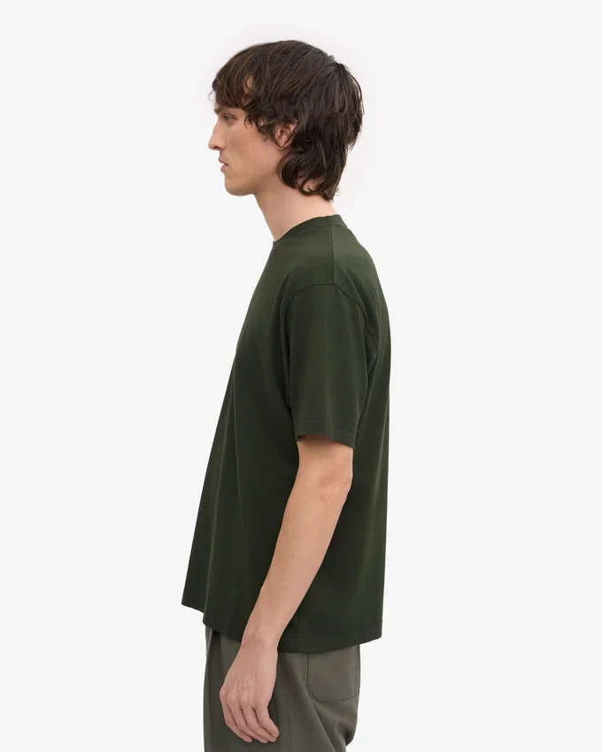 T-shirt oversize en coton bio - Vert chasseur