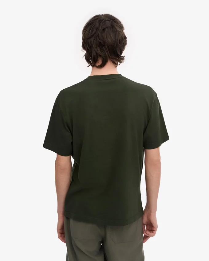 T-shirt oversize en coton bio - Vert chasseur