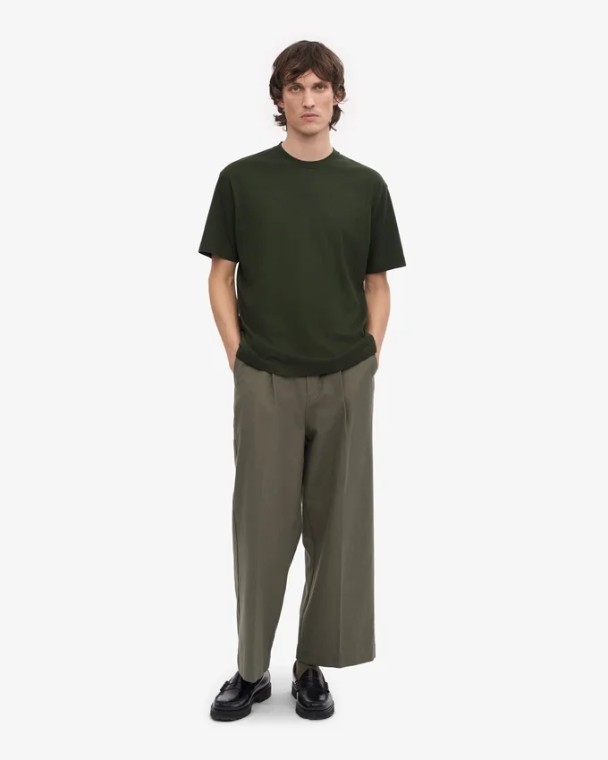 T-shirt oversize en coton bio - Vert chasseur