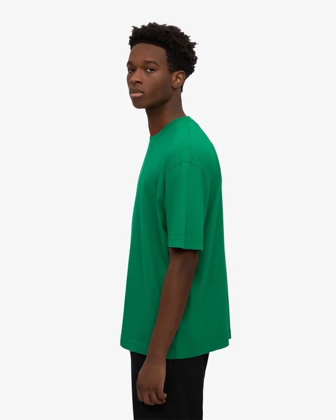 T-shirt oversize en coton bio - Vert Kelly