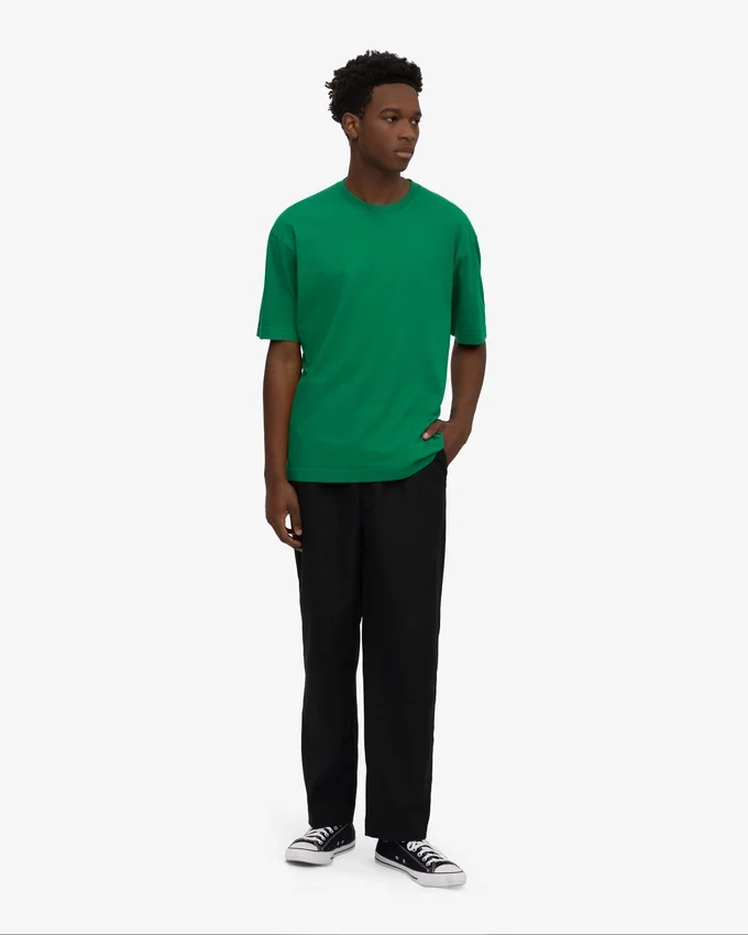 T-shirt oversize en coton bio - Vert Kelly
