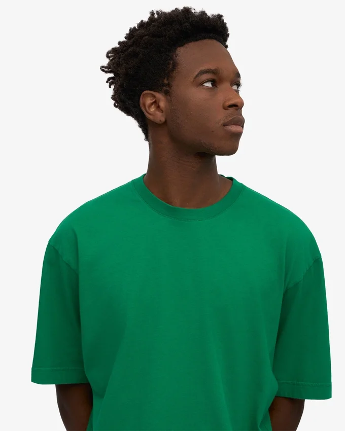 T-shirt oversize en coton bio - Vert Kelly