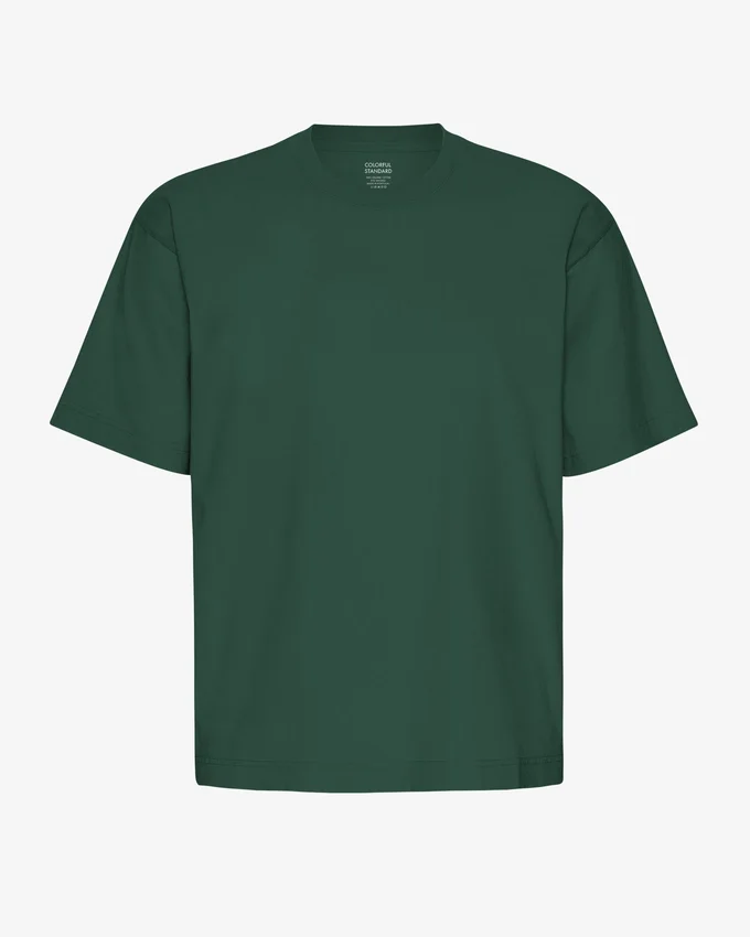 T-shirt oversize en coton bio - Vert émeraude