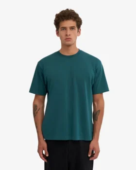 T-shirt oversize en coton bio – Vert océan