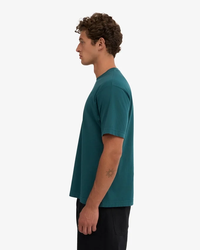 T-shirt oversize en coton bio - Vert océan