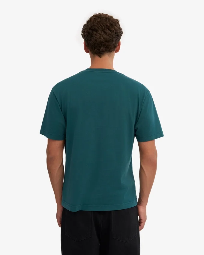 T-shirt oversize en coton bio - Vert océan