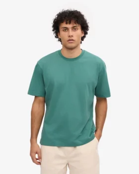 T-shirt oversize en coton bio – Vert sapin