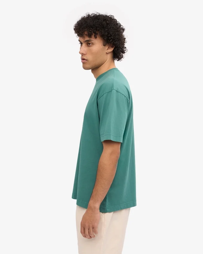 T-shirt oversize en coton bio - Vert sapin