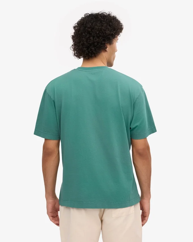 T-shirt oversize en coton bio - Vert sapin