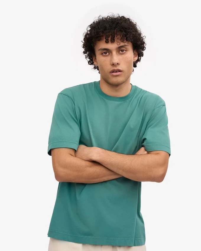 T-shirt oversize en coton bio - Vert sapin