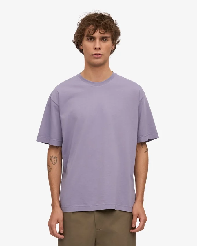 T-shirt oversize en coton bio - violet jade