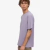 T-shirt oversize en coton bio - violet jade