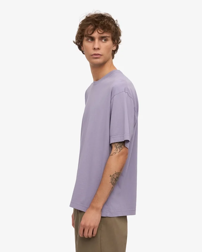 T-shirt oversize en coton bio - violet jade